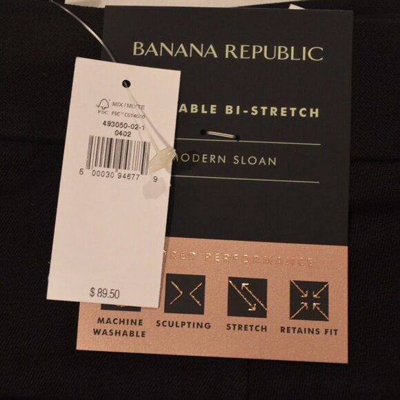 Banana Republic women's Sloan Skinny Pants Navy Color size 4 short New With Tags - Picture 2 of 3